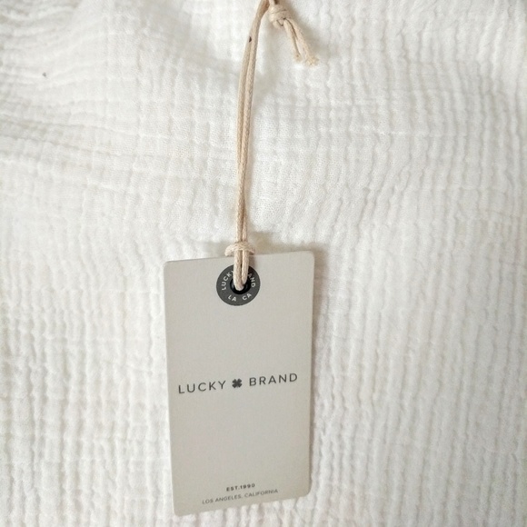 *Sold*NWT🍀Lucky Brand Cold Shoulder Wrap Top Sz S - Picture 7 of 7